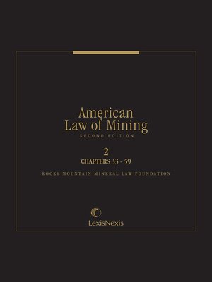 cover image of American Law of Mining